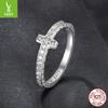 Cross Moissanite Ring, Cross-Border Fashion S925 Sterling Silver Full Diamond Ring Jewelry.