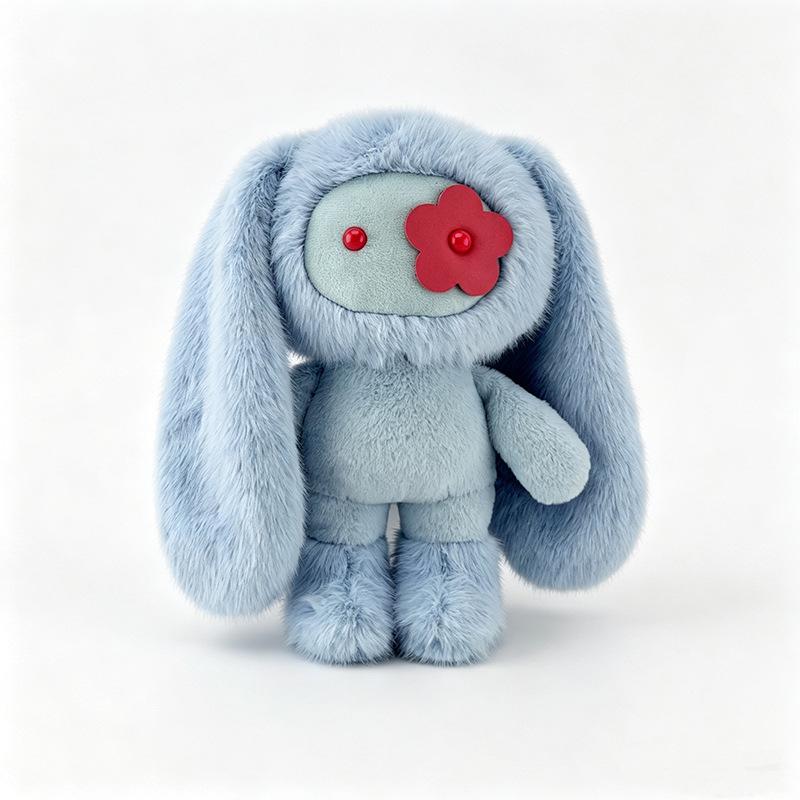 Nuovo Peluche Juju Rabbit Portachiavi Fiore Occhi Coniglietto Bambola di Peluche Kawaii Orecchie Lunghe Animali Ciondolo Borsa Portachiavi Auto Giocattolo Regalo