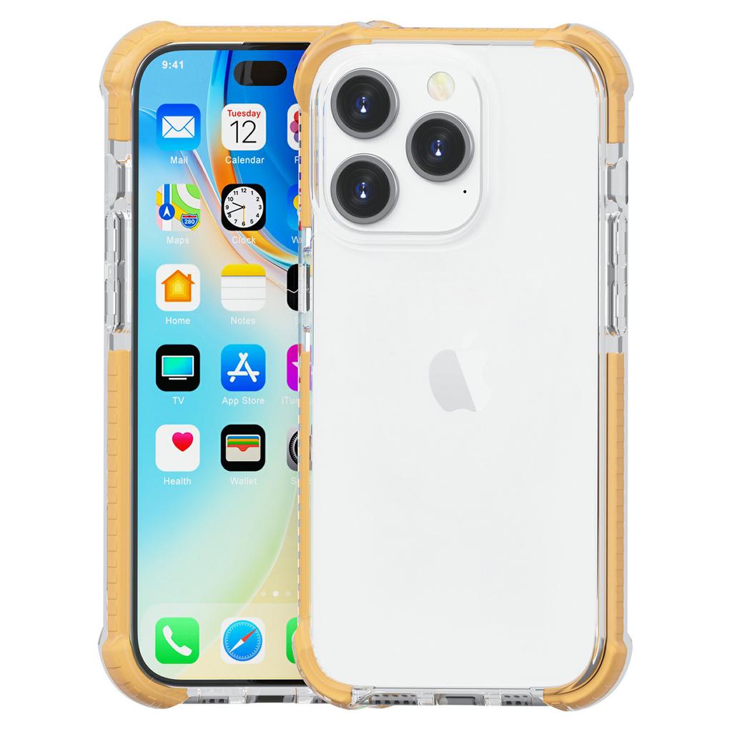 For iPhone 14 Pro Max Case Four Corners Anti Drop Clear TPU+TPE+PC Phone Cover