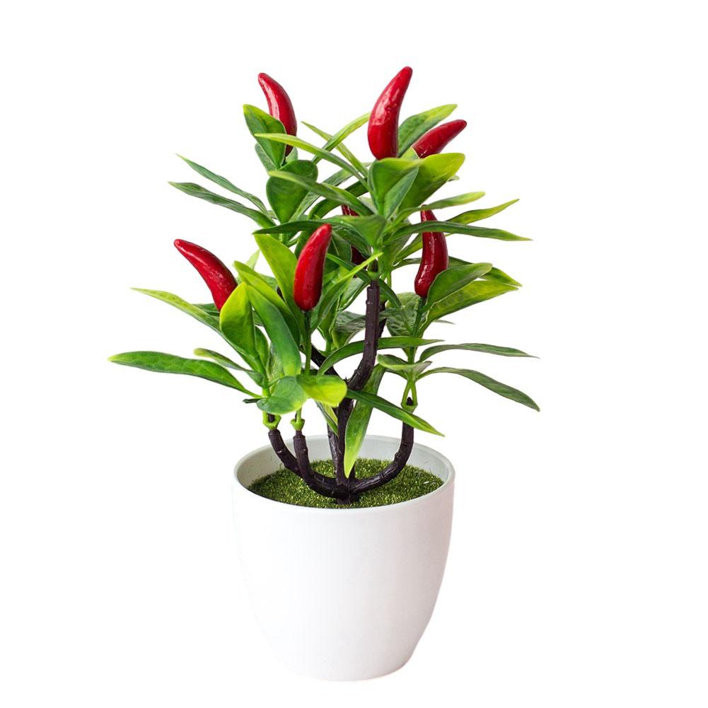 

Искусственный бонсай Украшение стола Искусственный пластиковый цветок для дома и комнаты #3