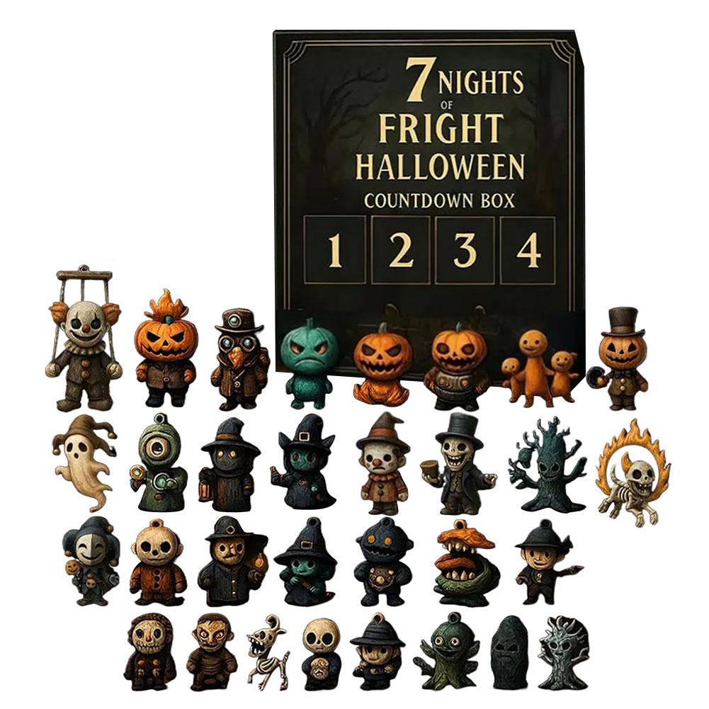 

Halloween Countdown Scary Figurines Kids Party Gift Halloween Decor Countdown Spooky Advent Calendar Holiday Atmosphere Decor L