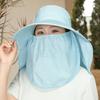 Adjustable Sunshade Shawl Cap Face Cover Picking Tea Hat Sun Hat Neck Protection Cap  Outdoor