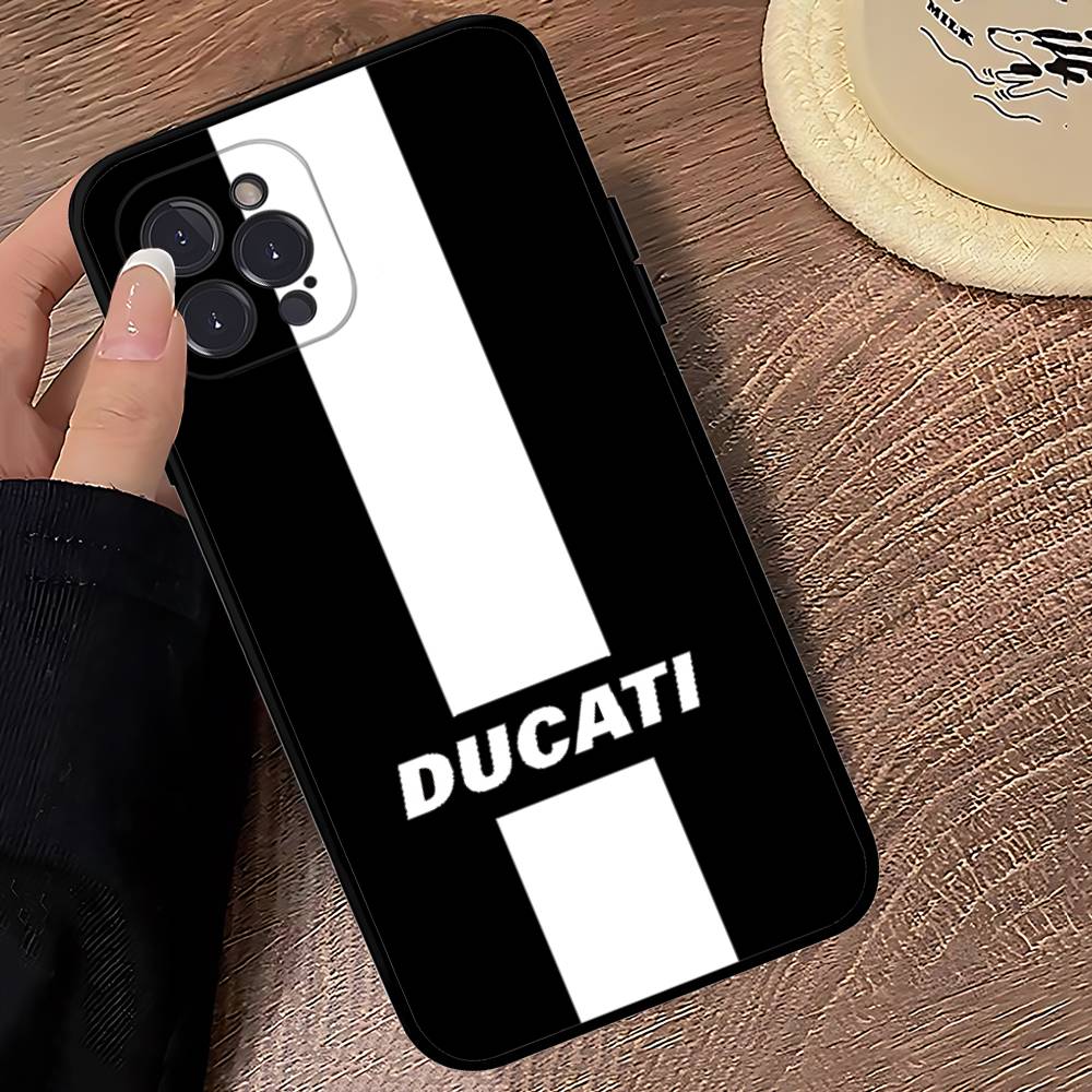 

Мотогонки D-Ducaties Для IPhone 17 16 15 14 13 12 11 Pro Max Plus Ударостійкий Чорний М який Чохол для Телефону iPhone 17 Air