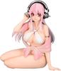Super Sonico Figurka Zarážka na Nudle Bílé Bikiny Oficiální Zboží SUPER SONICO Ver. [1 Typ]