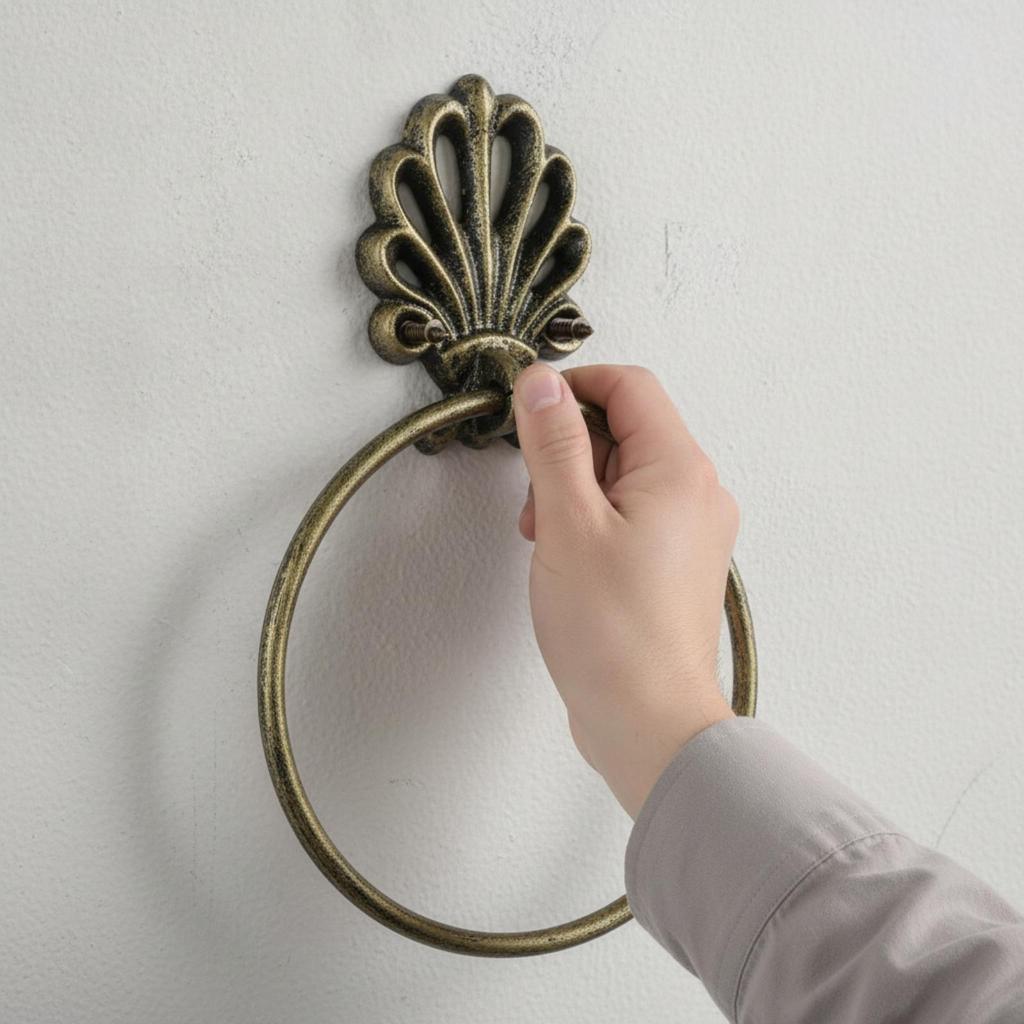Towel Loop with Shell Backplate Vintage-Style Easy To Install