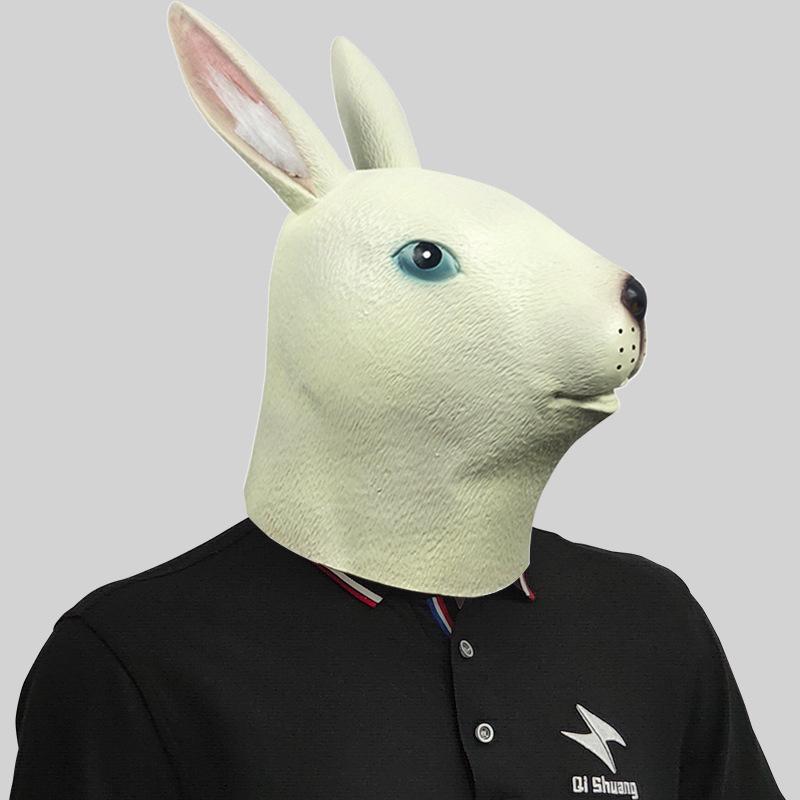 

Кролик Мистер Причудливое Животное Маска Головы Комедийный Латексный Аксессуар для Костюма Зайчика