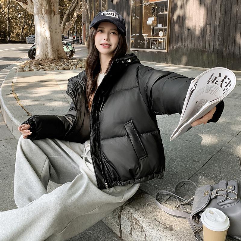 Cotton Clothes Women's 2025 Winter New Cotton Clothes Trendy Hooded Design Loose Foreign Fashion Versatile Student Bread Clothes