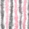Fly Screen Curtain in Silver Gray and Pink 56 x 185 cm Chenille