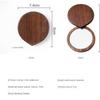 Wooden HD Handheld Mirror Portable Portable Small Mirror Slide Cover Mini and Simple Cosmetic Mirror Female Custom Creative Gift