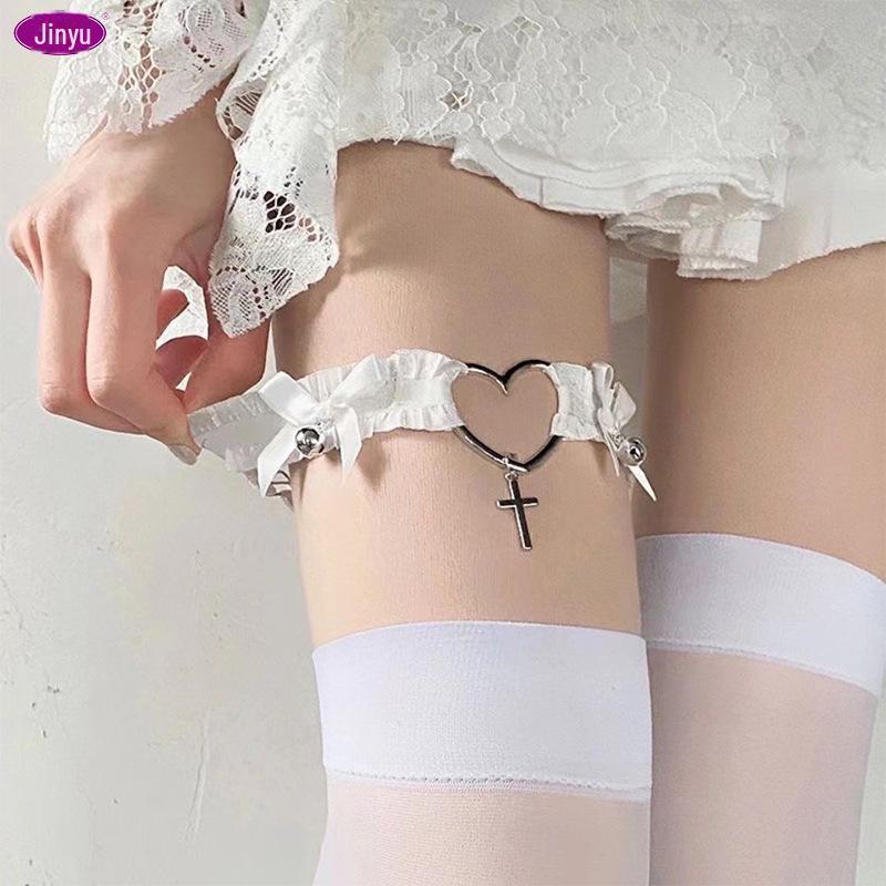 Pierścień na nogę Jinyu Heart-Shaped Black Bow - seksowny dodatek dla kobiet
