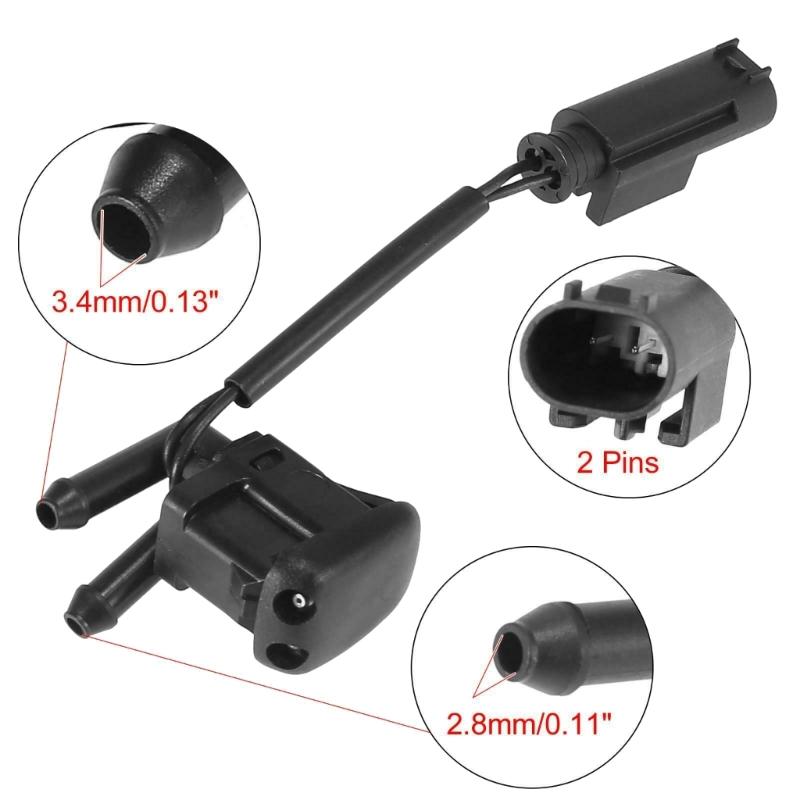 Plastic Car Glass Window Windshield Windscreen Washer Wiper Water Spray Nozzle Jet Compatible for E39 528iI 61668361039