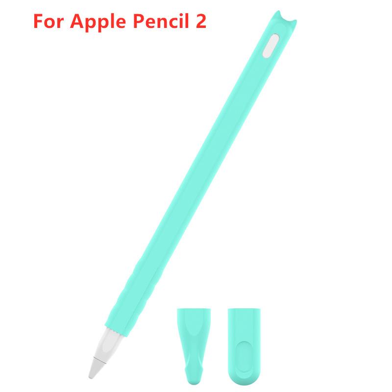 Soft Silicone Case For Apple Pencil 2 generation Pen Case Ipad Stylus Anti-drop And Non-slip Protective Shell Cover Accessories