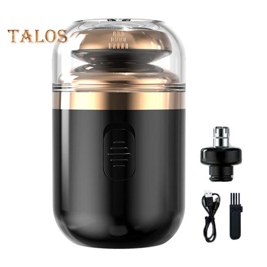 

Мини-бритва Capsule 2-в-1 с электробритвой и триммером для носа, USB-зарядка, водонепроницаемый, для влажной и сухой бритья, портативный, для путешествий, для мужчин, для удаления волос на бороде чёрный