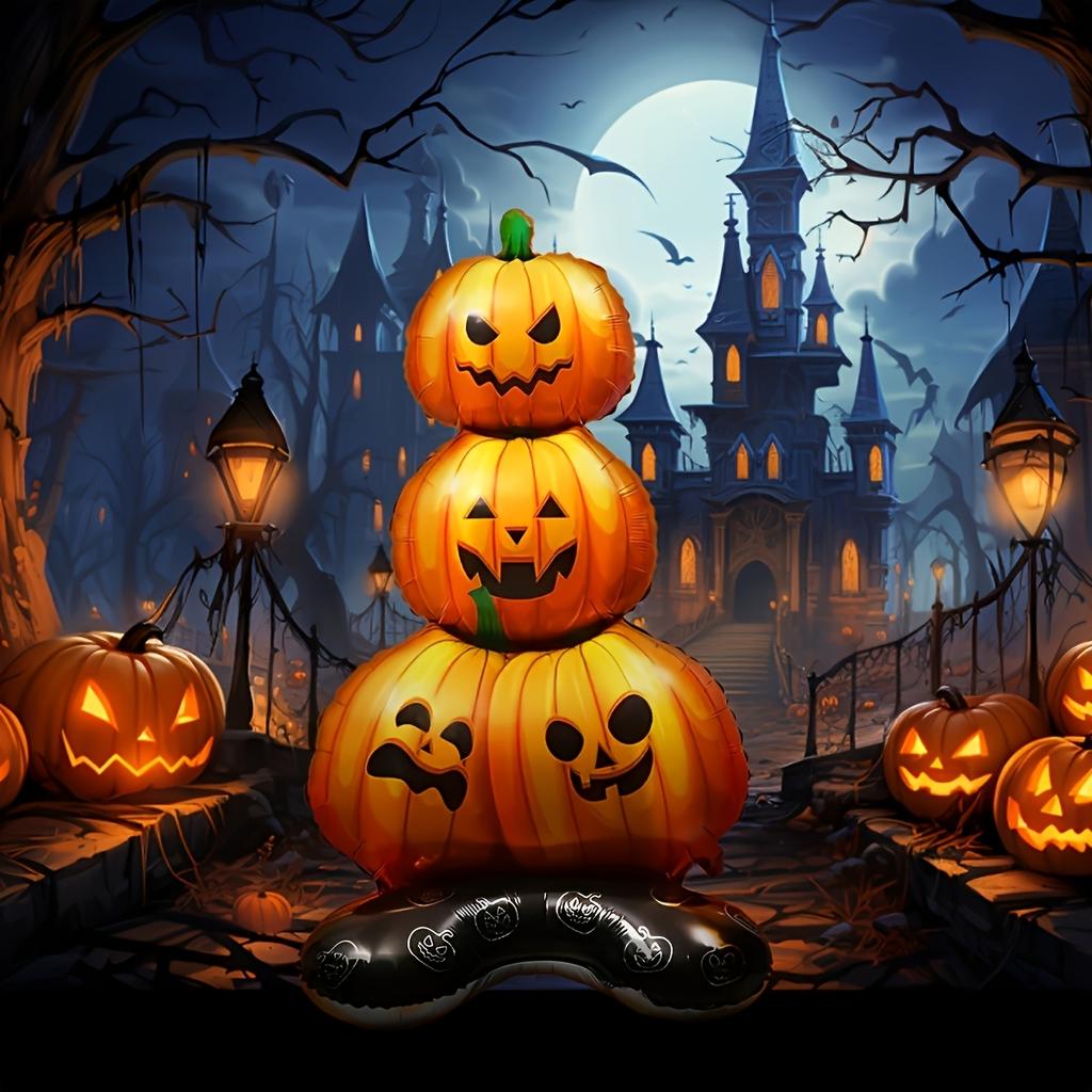 Giant Halloween Inflatable Decoration - Stacked Pumpkins Design, Indoor/Outdoor Party Decor, Festive Holiday Gift,Halloween Decorations