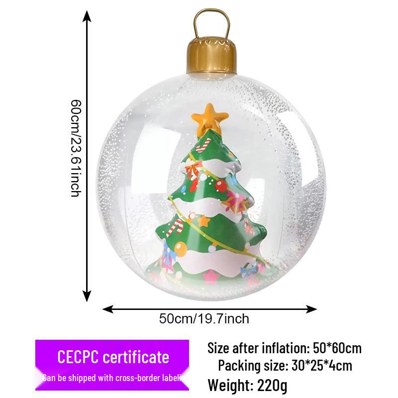 New Inflatable Christmas Ball for Outdoor Courtyard Decor and Party Decorations