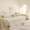 Plush Sofa Cover Autumn Winter Full Coverage Wrap-Around Sofa Sheet Cover Protector Simple Design
