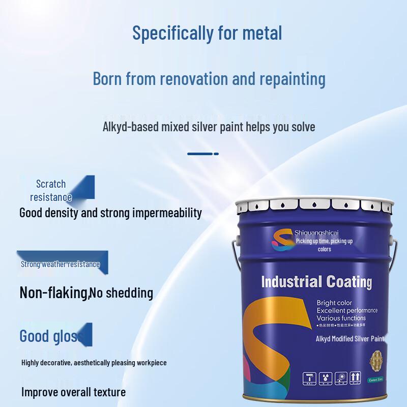 Quick-Dry Alkyd Silver Anti-Rust Metal Paint