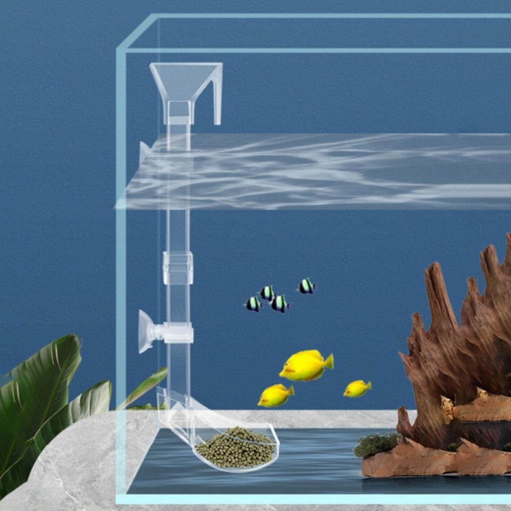 Transparent Shrimp Feeding Device Acrylic Aquarium Feeder Tube  for Shrimp Fishes Snail