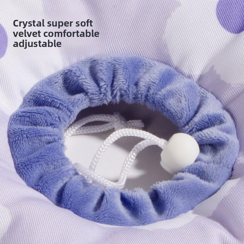 Adjustable Anti-stain Cat and Dog Neck Collar, Pet Anti-licking Illite White Soft Ring Sterilization Collar