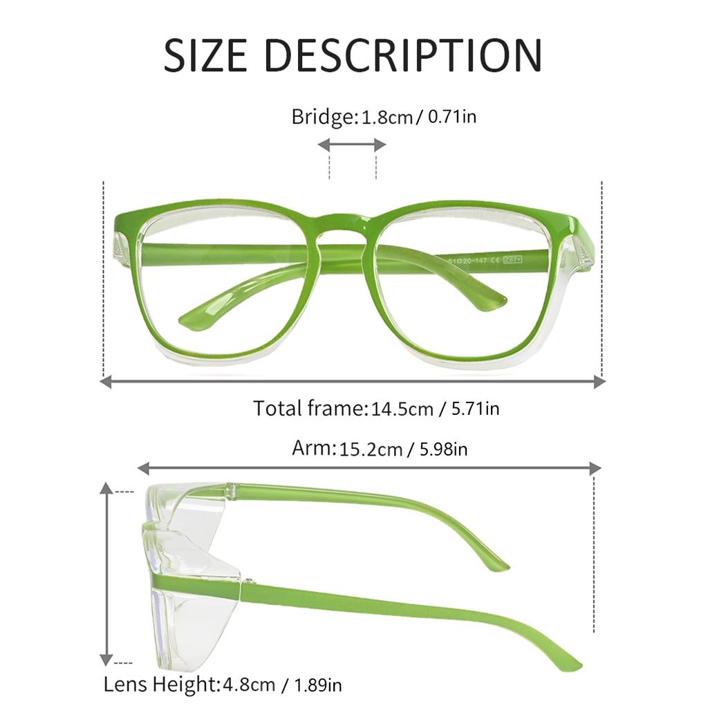 8pcs Windproof Transparent Sand-proof Anti-shock Biking Safe Goggles Anti Blue Light Pollen Security Protection Safety Glasses