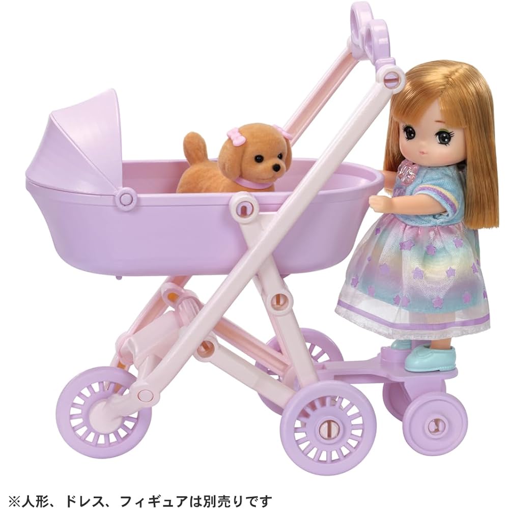 Takara Tomy Licca-chan LF-11 3-Way Baby Stroller Dress-Up Toy for Kids Ages 3 and Up