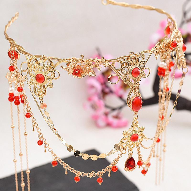 Handgefertigtes Süßes Hochzeits-Kopfschmuck Braut-Kopfkette Haarschmuck für Frauen Stirnband-Accessoires