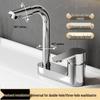 Thickened Copper Dual-Hole Basin Faucet with Hot & Cold Mixer