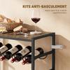 Wine Rack, for 30 Bottles, 6 Tiers, Industrial Style, 59 X 30 X 88.5 Cm, Rustic Brown