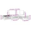 VidaXL Salon de jardin avec coussins 4 pcs bois d'acacia massif 3214906