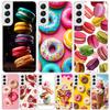 Macaron Ice Cream Cake Doughnut Case Phone Cover for Samsung Galaxy S24 S25 Ultra S23 Plus S22 + S21 S20 FE S10 S25 Edge Trend F