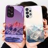 Snow Mountain Scenery For Samsung S8 S9 S10 S20 Ultra S21 Pro S22 Plus S23 FE S24 Ultra S25 Edge S25Ultra Glass Phone Case