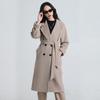 Yilvten Women's Double-Faced Wool Blend Belted Mid-Length Coat