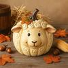 Resin Farm Animal Pumpkin Figurines Funny Farm Animals Statue Farmhouse Pumpkin Figurines for Tabletop Home Party Decoration