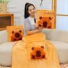3D Pop-up Capybara Blanket & Pillow: Multi-functional Plush Sofa Throw for Office or Home