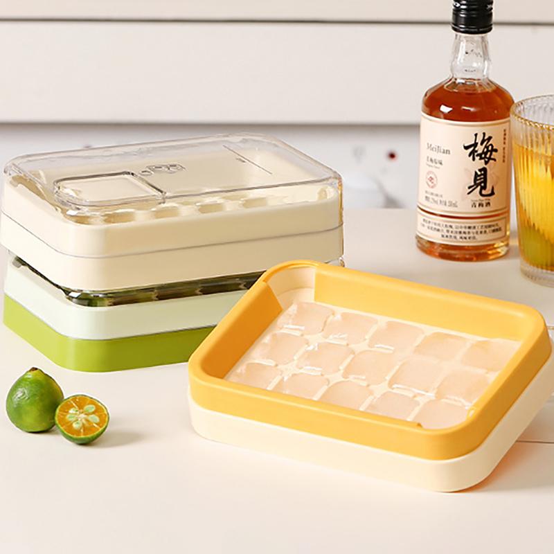 15 Grid Plastic Ice Mould For Summer Drinks Reusable Fast Freeze Ice Mold With Lid, Perfect For Cocktails Beverage Cooling Party