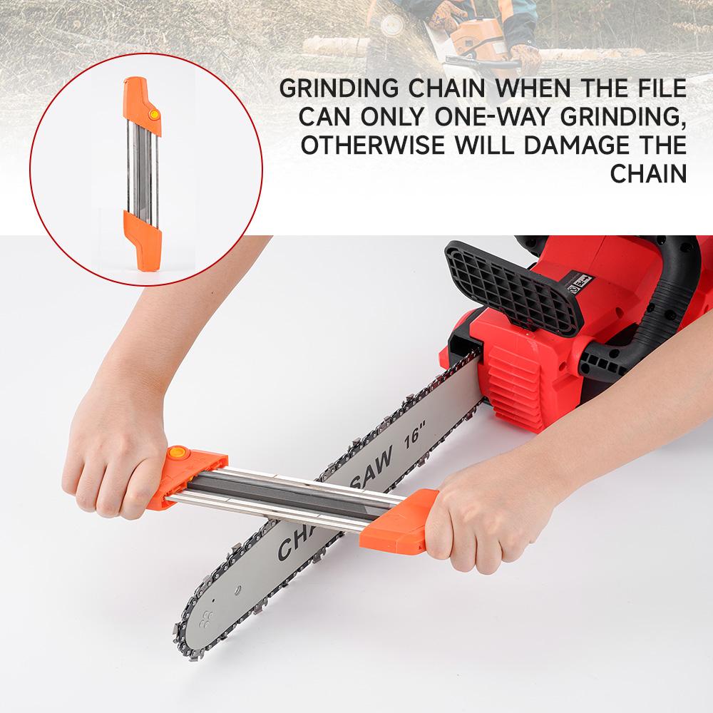 2 In 1 Easy File Chainsaw Chain Fast Sharpener 3/8" 4.0/4.8/5.2/5.5mm Saw Teeth Whetstone Metal File Replacement Chain Sharpener