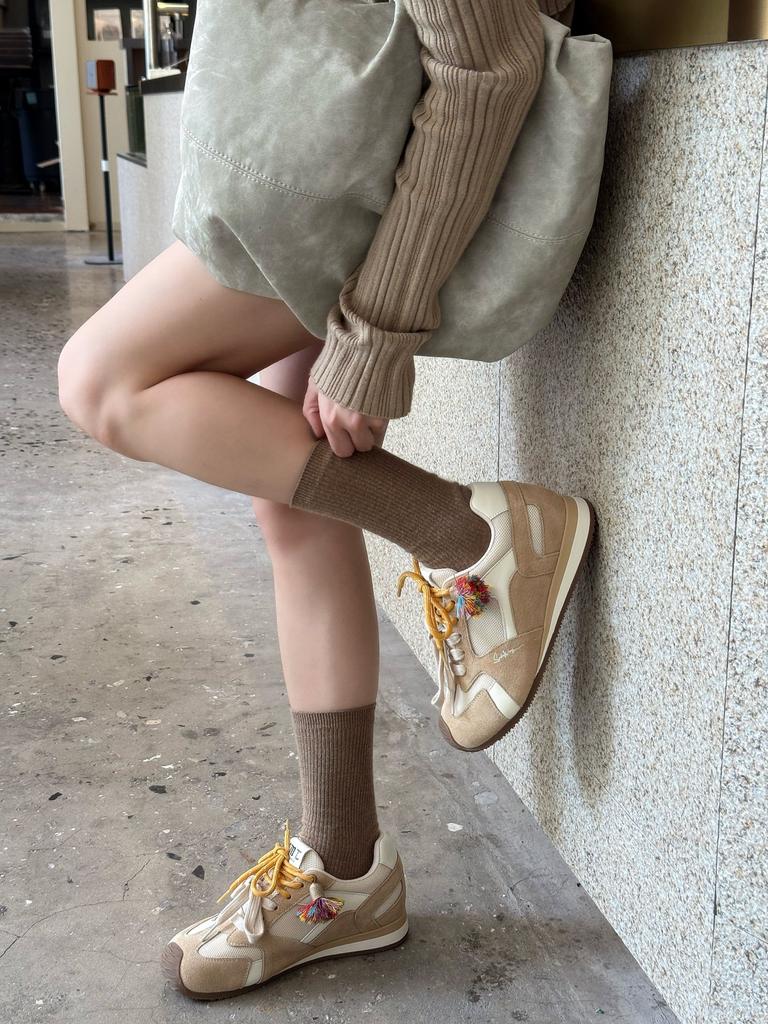 Leather Forrest Gump Shoes Women's Platform Casual 2025 Autumn New Non-slip Color Matching Soft Sole Versatile Inner Height-increasing German Traini