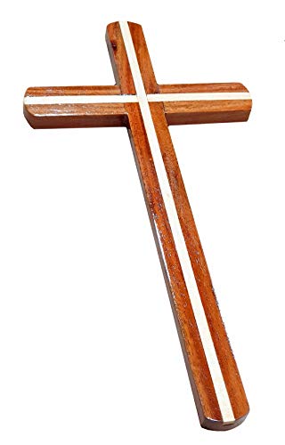 StonKraft Jesus Christ Cross Catholic Wooden Crucifix for Wall, Church Chapel Decoration