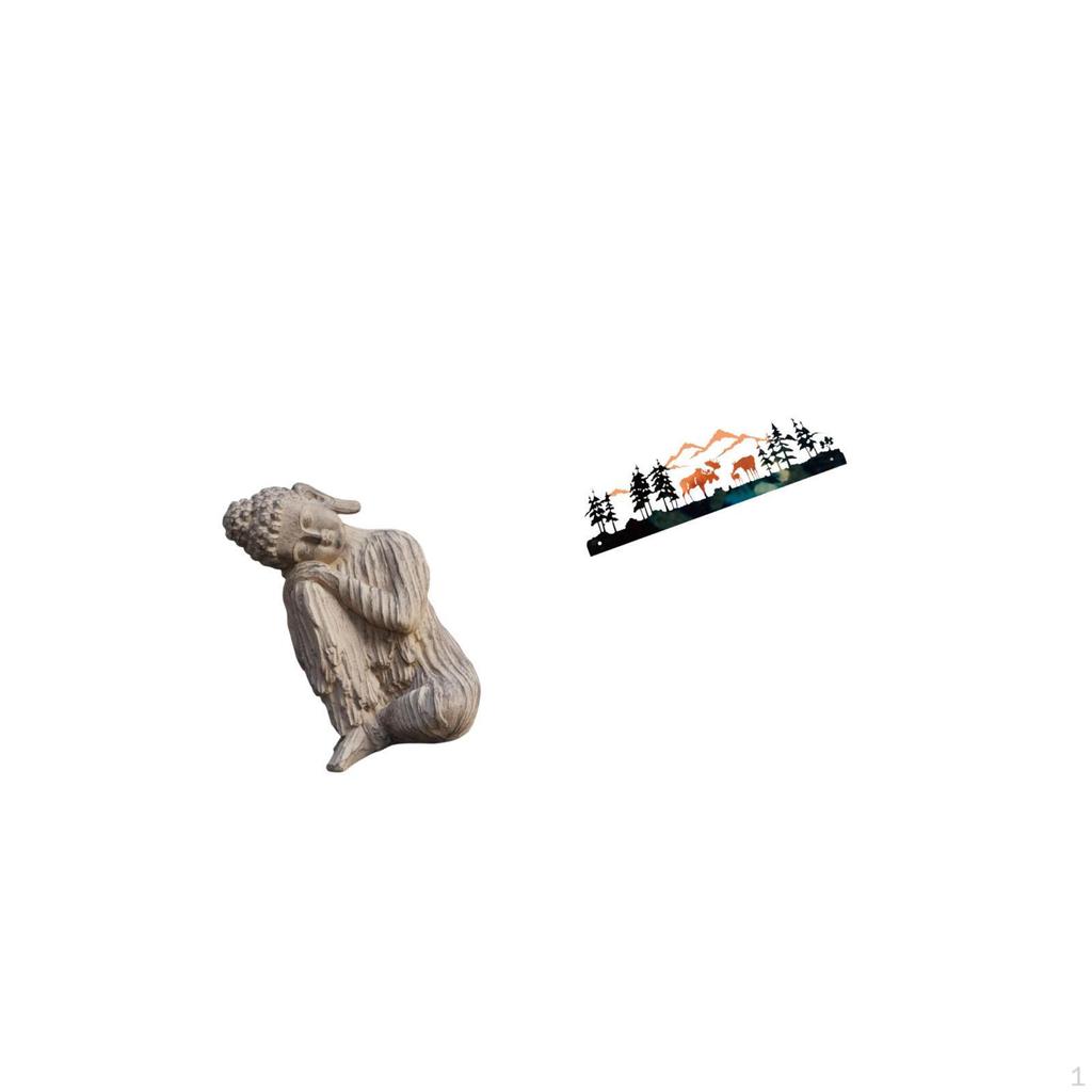 Buddha Sculpture Ornament Decorative Statue for Shelf Office Patio Home Wall Hanging Fence Outdoor