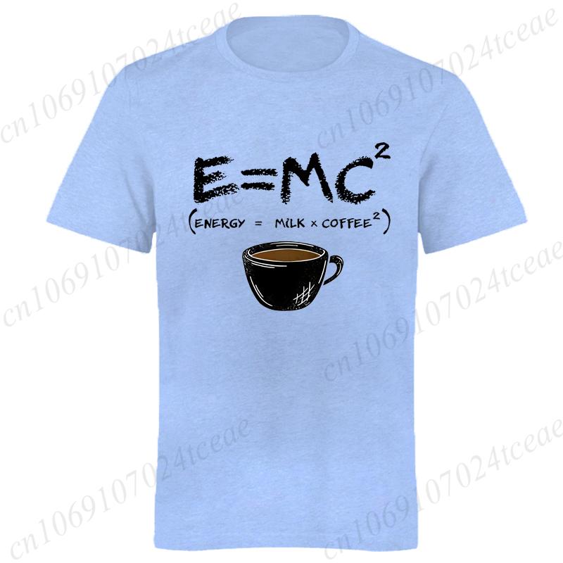 Formula Science Coffee E MC Equation Unisex T-Shirt, Energy Milk Coffee T-Shirts,Vintage T Shirts,short Sleeve Shirts for Men
