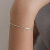 (Silver 925) Modern Flat Snake Chain Bracelet Br1795