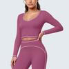 New contrasting color tight high elastic breathable yoga suit six-piece sports running fitness yoga suit women