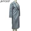 BITCED Damen Mehrfarbig Mehrgrößen Woll-Twill Trenchcoat
