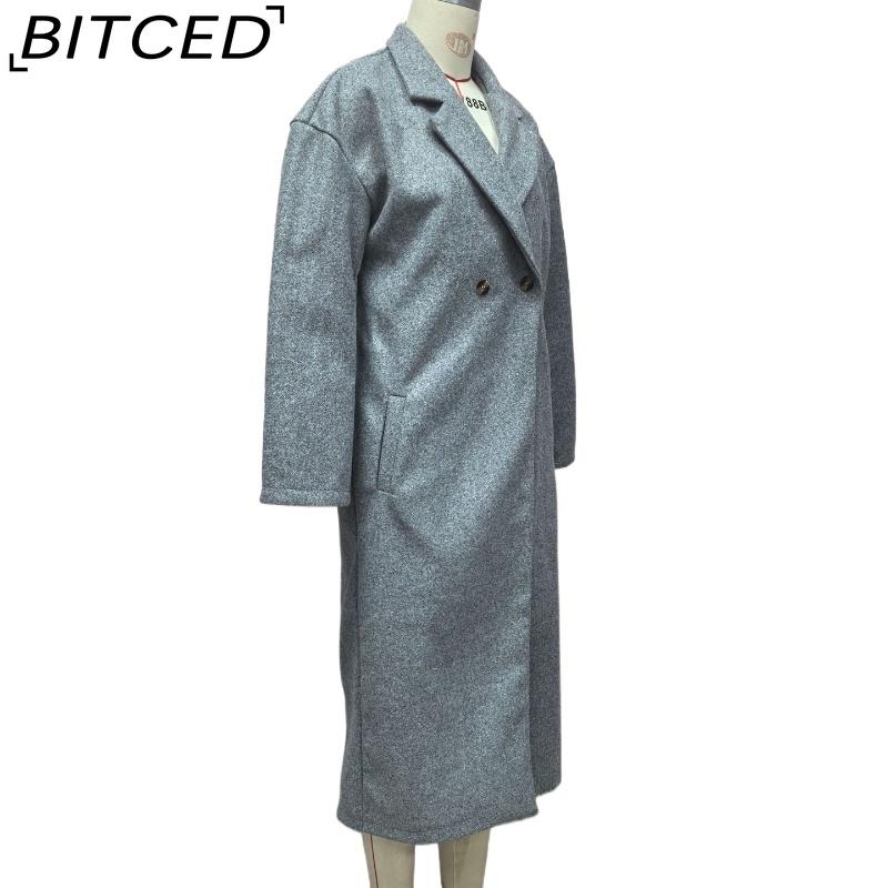 BITCED Women's Multi-Colour Multi-Size Wool Twill Trench Coat