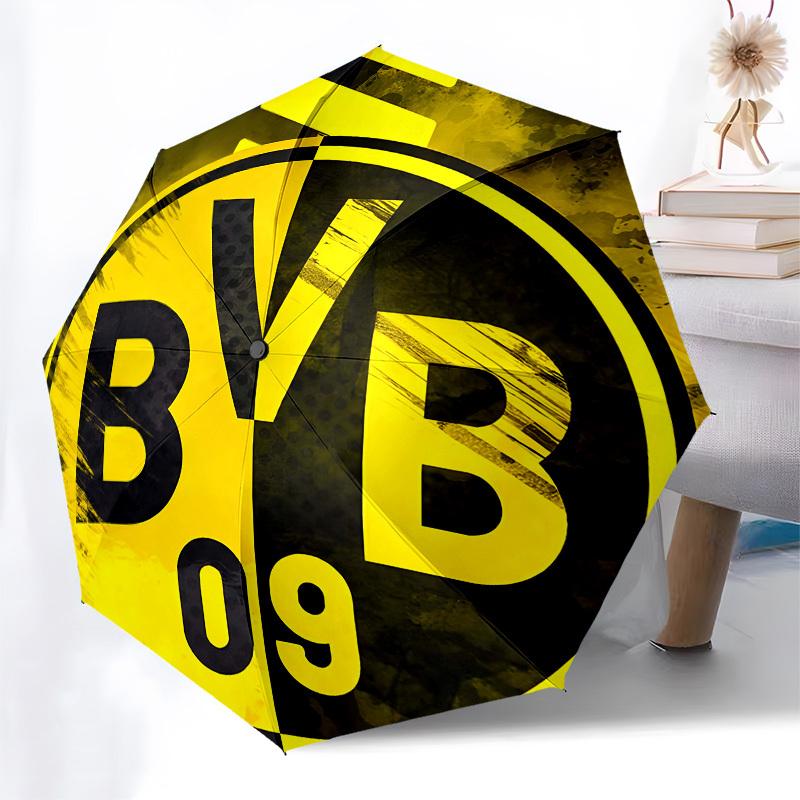 BVB, Dortmund Automatic Opening and Closing, 8 Rib Structure Portable Umbrella, Suitable for Men and Women In All Seasons  Perfect Gift for