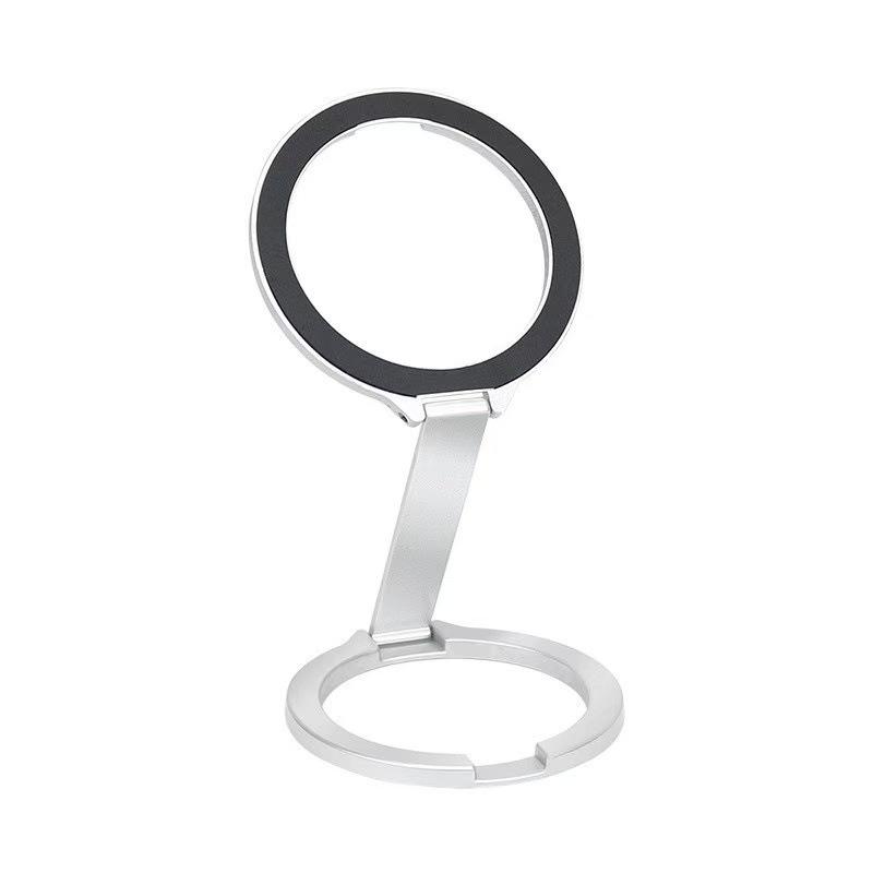 MagSafe Dual-Sided Magnetic Phone Holder: 360° Rotating, Strong Alloy Grip for Desktop Convenience