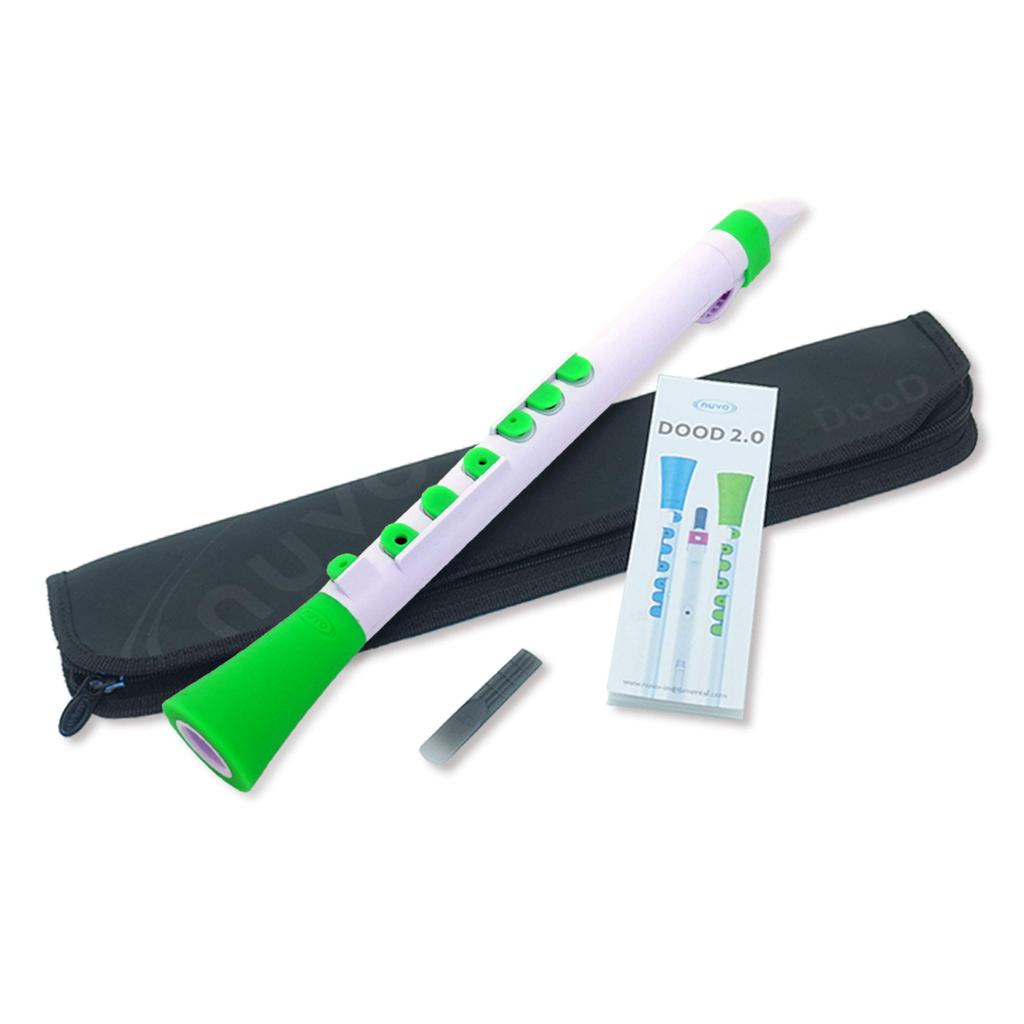 NUVO DooD 2.0 WhiteGreen N430DWGN, a Fully Waterproof Plastic Wind Instrument (includes Dedicated Case)