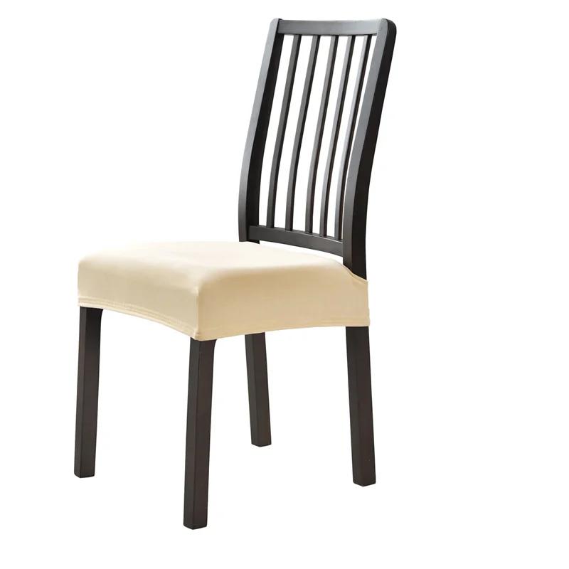 1Pc Solid Color Velvet Dining Chair Seat Cover Classic Chair Covers Removable Anti-Dirty Chair Cushion Slipcovers For El Home