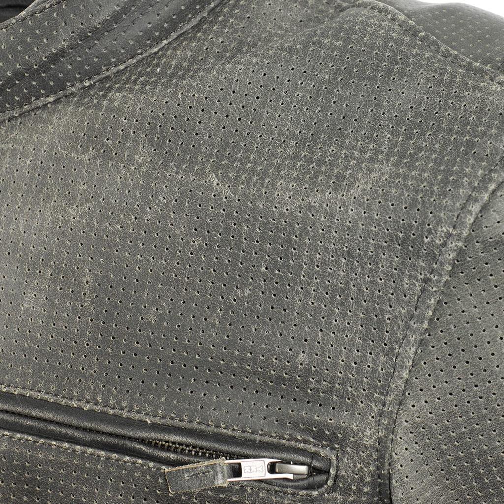 Komine Motorcycle Vented Single Rider Leather Jacket Black L LJ-538