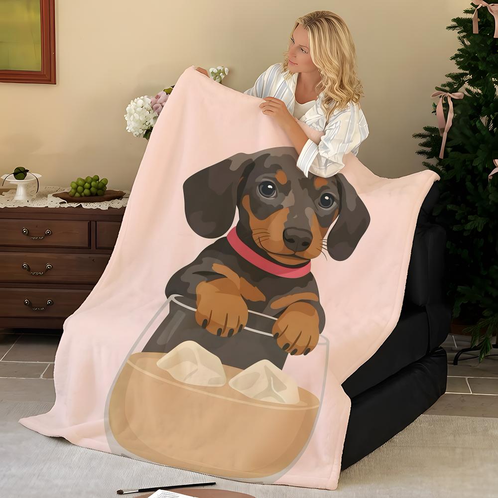 Tier s-Wurst d-Hunde Werfen Flanelldecke, Weich Warm, Langlebig & Waschbar niedlich Cool